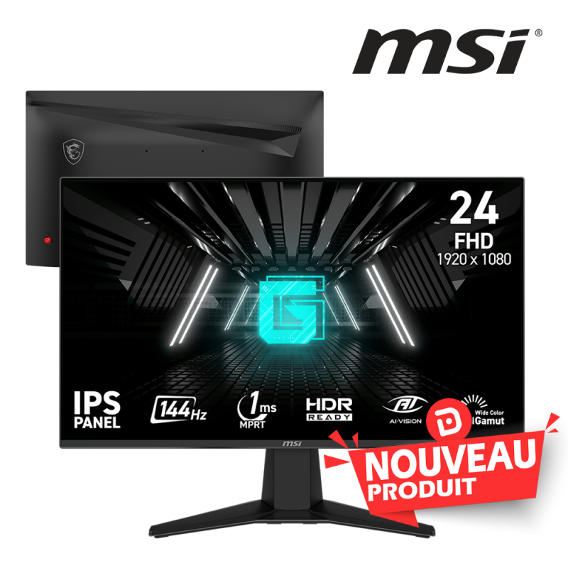 MSI G242L E14 23.8” Full HD – Écran Gaming IPS 170Hz Ultra Fluide